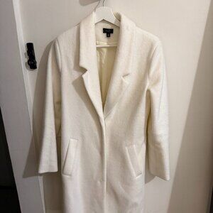 Ontwelfth - Cream Wool Blend Long Coat